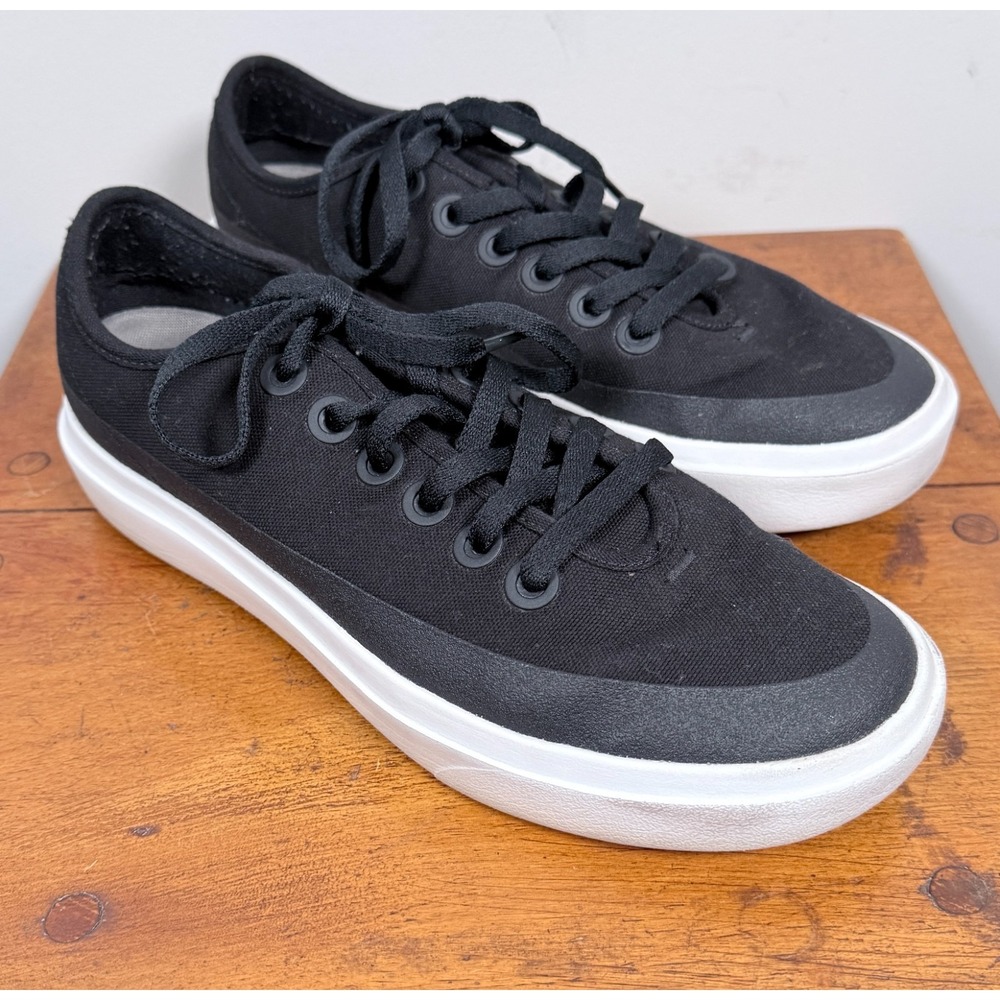 Allbirds Canvas Piper Sneakers Women's 10.5 Black w/ White Style# A1042W105-0044